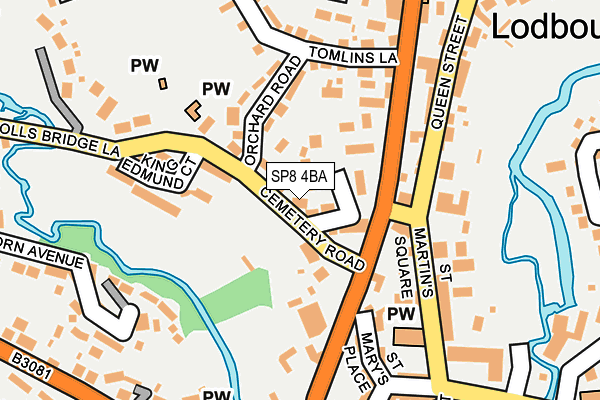 SP8 4BA map - OS OpenMap – Local (Ordnance Survey)