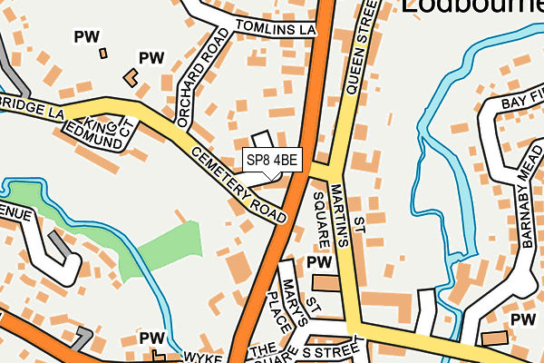 SP8 4BE map - OS OpenMap – Local (Ordnance Survey)