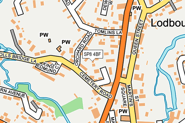 SP8 4BF map - OS OpenMap – Local (Ordnance Survey)