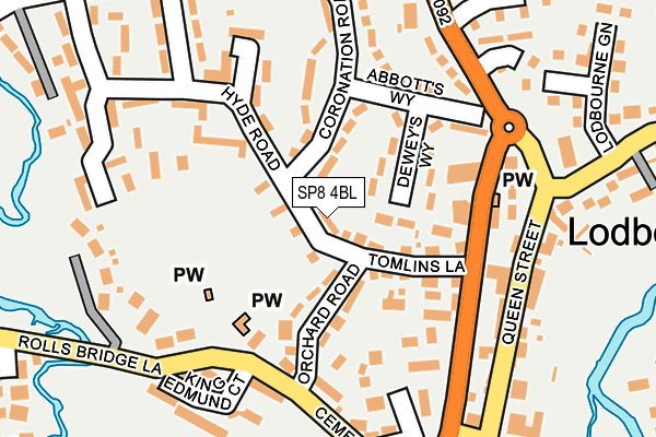 SP8 4BL map - OS OpenMap – Local (Ordnance Survey)