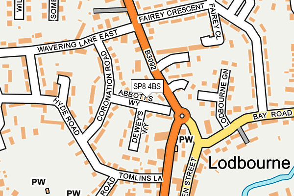 SP8 4BS map - OS OpenMap – Local (Ordnance Survey)