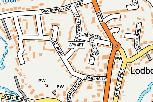 SP8 4BT map - OS OpenMap – Local (Ordnance Survey)