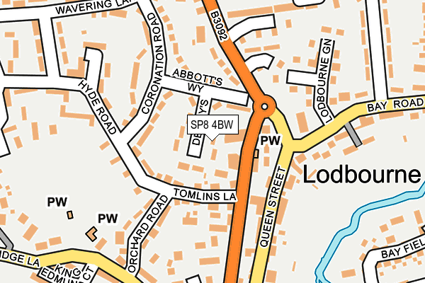 SP8 4BW map - OS OpenMap – Local (Ordnance Survey)