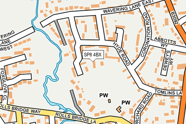 SP8 4BX map - OS OpenMap – Local (Ordnance Survey)