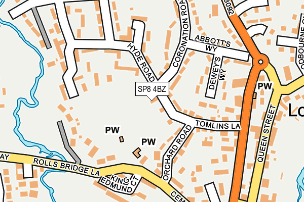 SP8 4BZ map - OS OpenMap – Local (Ordnance Survey)