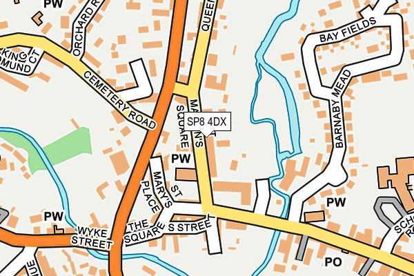SP8 4DX map - OS OpenMap – Local (Ordnance Survey)