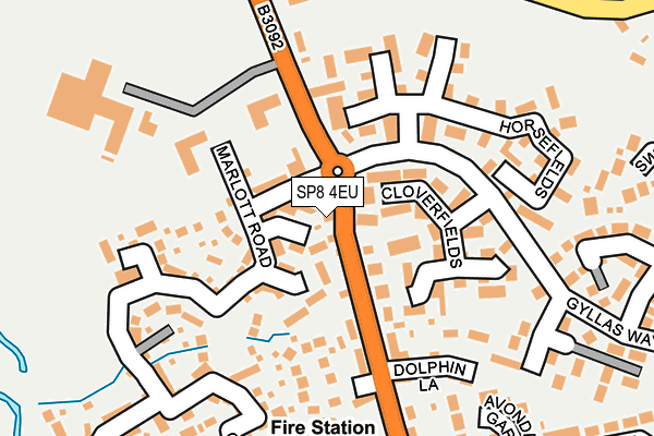 SP8 4EU map - OS OpenMap – Local (Ordnance Survey)