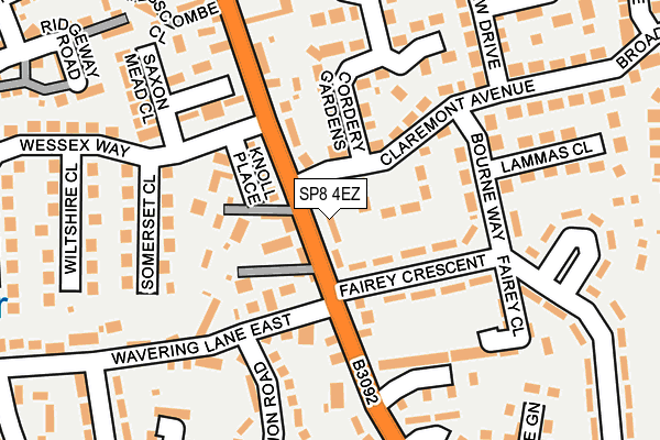 SP8 4EZ map - OS OpenMap – Local (Ordnance Survey)