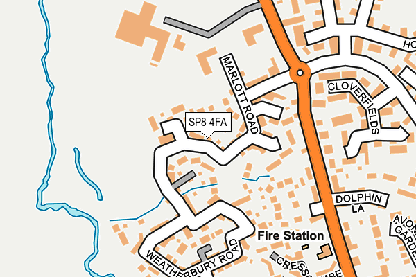 SP8 4FA map - OS OpenMap – Local (Ordnance Survey)