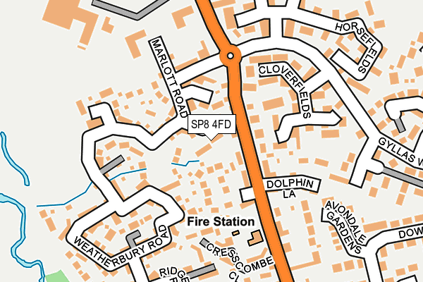 SP8 4FD map - OS OpenMap – Local (Ordnance Survey)