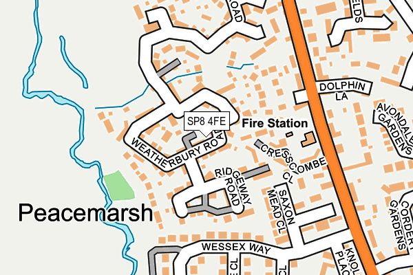 SP8 4FE map - OS OpenMap – Local (Ordnance Survey)