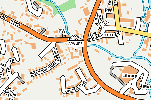 SP8 4FZ map - OS OpenMap – Local (Ordnance Survey)