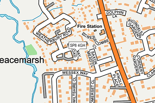 SP8 4GH map - OS OpenMap – Local (Ordnance Survey)