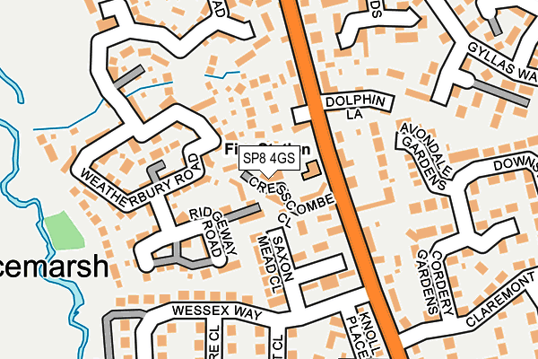 SP8 4GS map - OS OpenMap – Local (Ordnance Survey)