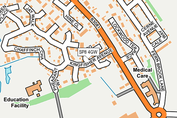 SP8 4GW map - OS OpenMap – Local (Ordnance Survey)