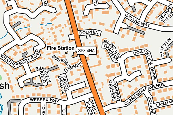 SP8 4HA map - OS OpenMap – Local (Ordnance Survey)