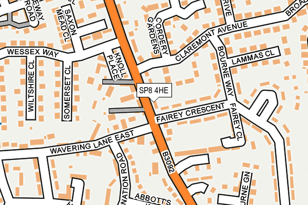 SP8 4HE map - OS OpenMap – Local (Ordnance Survey)