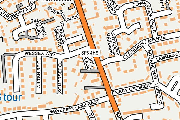 SP8 4HS map - OS OpenMap – Local (Ordnance Survey)