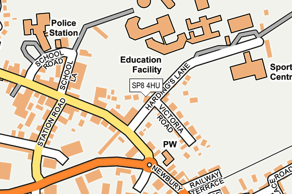 SP8 4HU map - OS OpenMap – Local (Ordnance Survey)