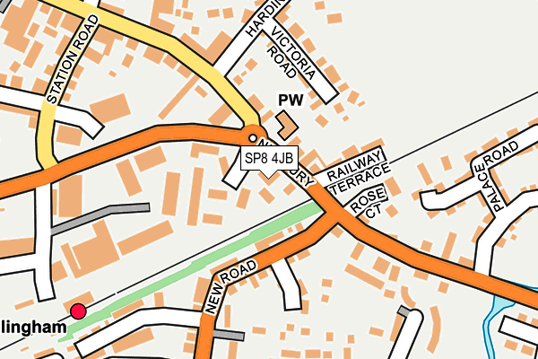 SP8 4JB map - OS OpenMap – Local (Ordnance Survey)