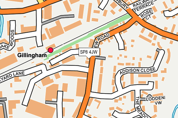 SP8 4JW map - OS OpenMap – Local (Ordnance Survey)