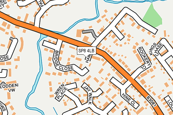 SP8 4LB map - OS OpenMap – Local (Ordnance Survey)