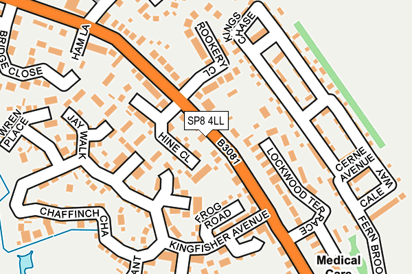 SP8 4LL map - OS OpenMap – Local (Ordnance Survey)