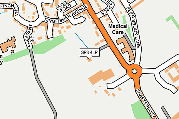 SP8 4LP map - OS OpenMap – Local (Ordnance Survey)