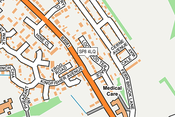 SP8 4LQ map - OS OpenMap – Local (Ordnance Survey)