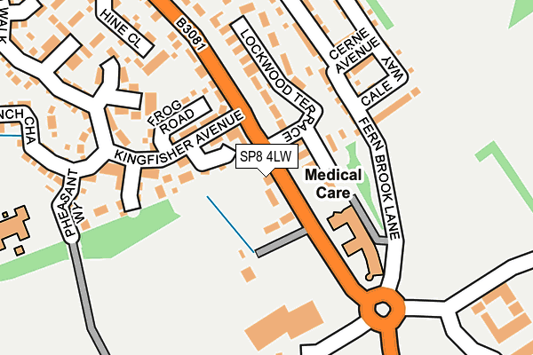 SP8 4LW map - OS OpenMap – Local (Ordnance Survey)
