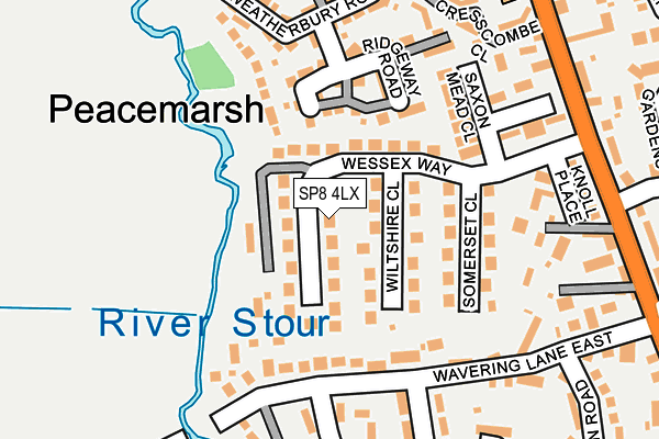 SP8 4LX map - OS OpenMap – Local (Ordnance Survey)