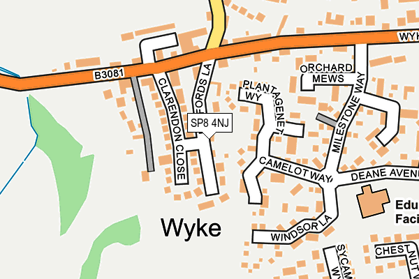 SP8 4NJ map - OS OpenMap – Local (Ordnance Survey)