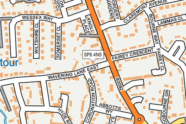 SP8 4NS map - OS OpenMap – Local (Ordnance Survey)