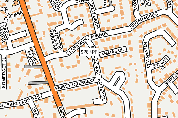 SP8 4PF map - OS OpenMap – Local (Ordnance Survey)