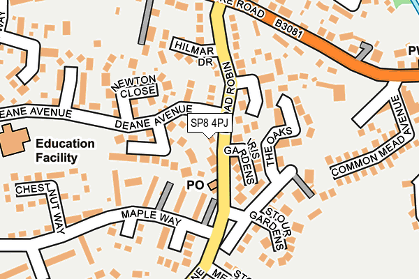 SP8 4PJ map - OS OpenMap – Local (Ordnance Survey)