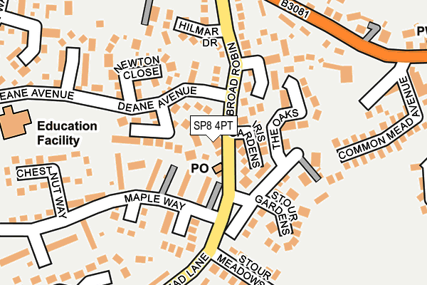 SP8 4PT map - OS OpenMap – Local (Ordnance Survey)