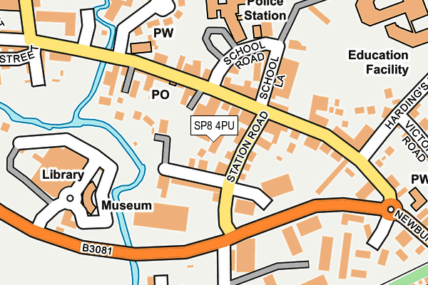 SP8 4PU map - OS OpenMap – Local (Ordnance Survey)