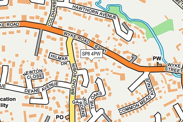 SP8 4PW map - OS OpenMap – Local (Ordnance Survey)