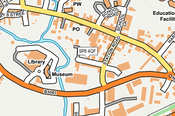 SP8 4QF map - OS OpenMap – Local (Ordnance Survey)