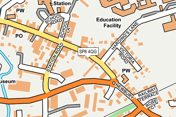 SP8 4QG map - OS OpenMap – Local (Ordnance Survey)