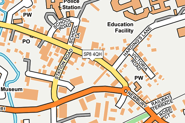 SP8 4QH map - OS OpenMap – Local (Ordnance Survey)