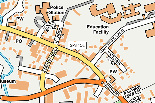 SP8 4QL map - OS OpenMap – Local (Ordnance Survey)