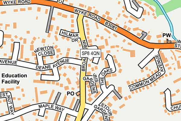SP8 4QN map - OS OpenMap – Local (Ordnance Survey)