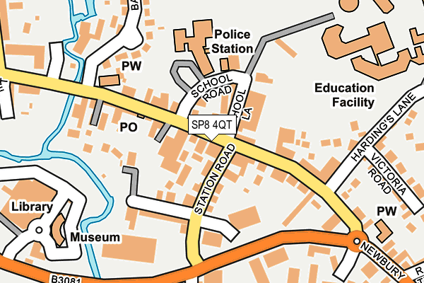 SP8 4QT map - OS OpenMap – Local (Ordnance Survey)