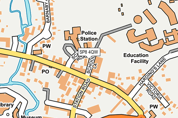 SP8 4QW map - OS OpenMap – Local (Ordnance Survey)