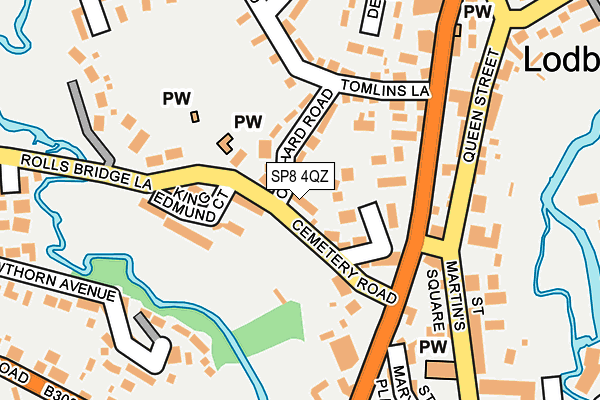 SP8 4QZ map - OS OpenMap – Local (Ordnance Survey)