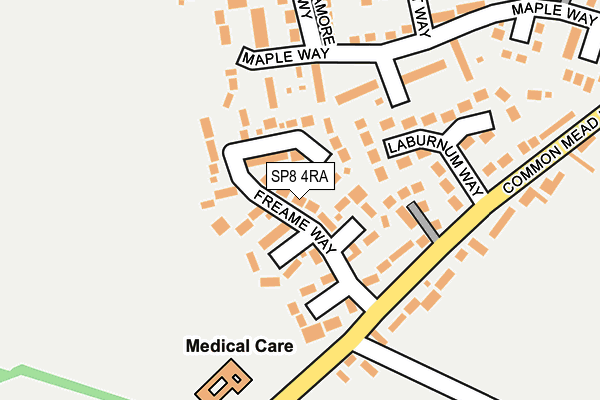 SP8 4RA map - OS OpenMap – Local (Ordnance Survey)