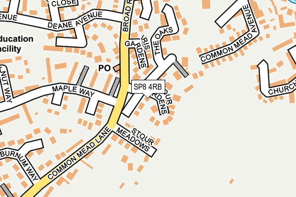 SP8 4RB map - OS OpenMap – Local (Ordnance Survey)