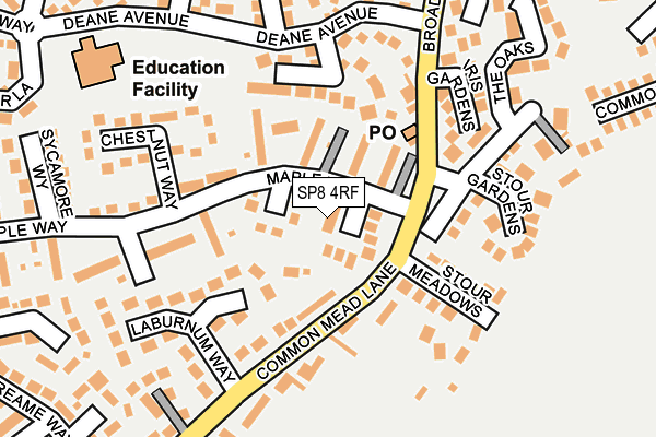 SP8 4RF map - OS OpenMap – Local (Ordnance Survey)