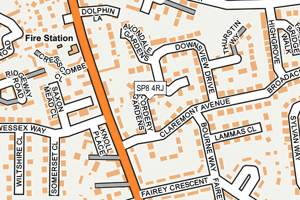 SP8 4RJ map - OS OpenMap – Local (Ordnance Survey)